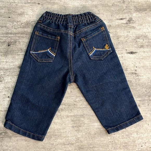 Rocawear Classic 6-9 Months Baby Infant Jeans Master Builder EUC Embroidered - Picture 2 of 6